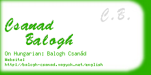 csanad balogh business card